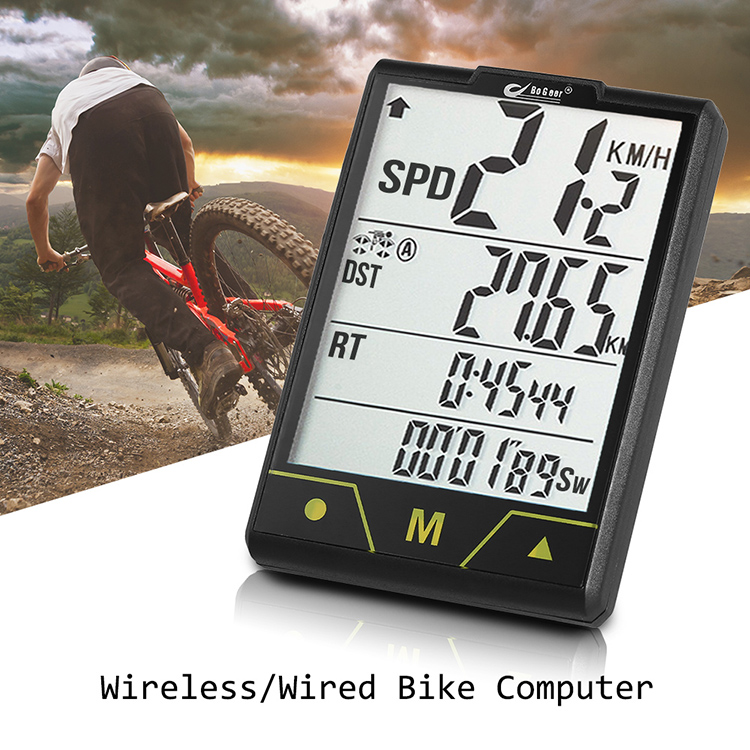 BOGEER Bike Computer Wireless - Wired Bicycle Speedometer Odometer Temperature Backlight Water Resistant for Cycling