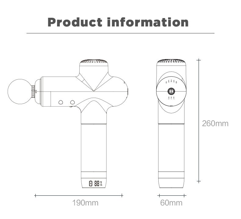 (TẶNG TÚI ĐỰNG) massage cầm tay, Máy massage cầm tay BOOSTER LIGHTSABER. Pin 2500mAh sạc 1 lần sử dụng 15 ngày, mỗi ngày 20p, Massa toàn thân với 6 đầu 9 tốc độ massa tùy chỉnh giảm đau căng cơ, thư giãn cơ bắp 12