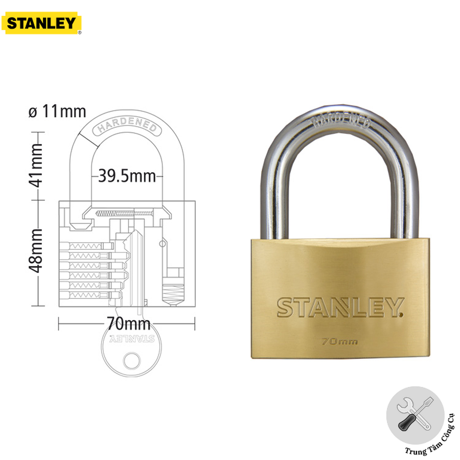 Ổ Khoá Stanley S742 – 034 Khóa càng tiêu chuẩn, rộng 70mm