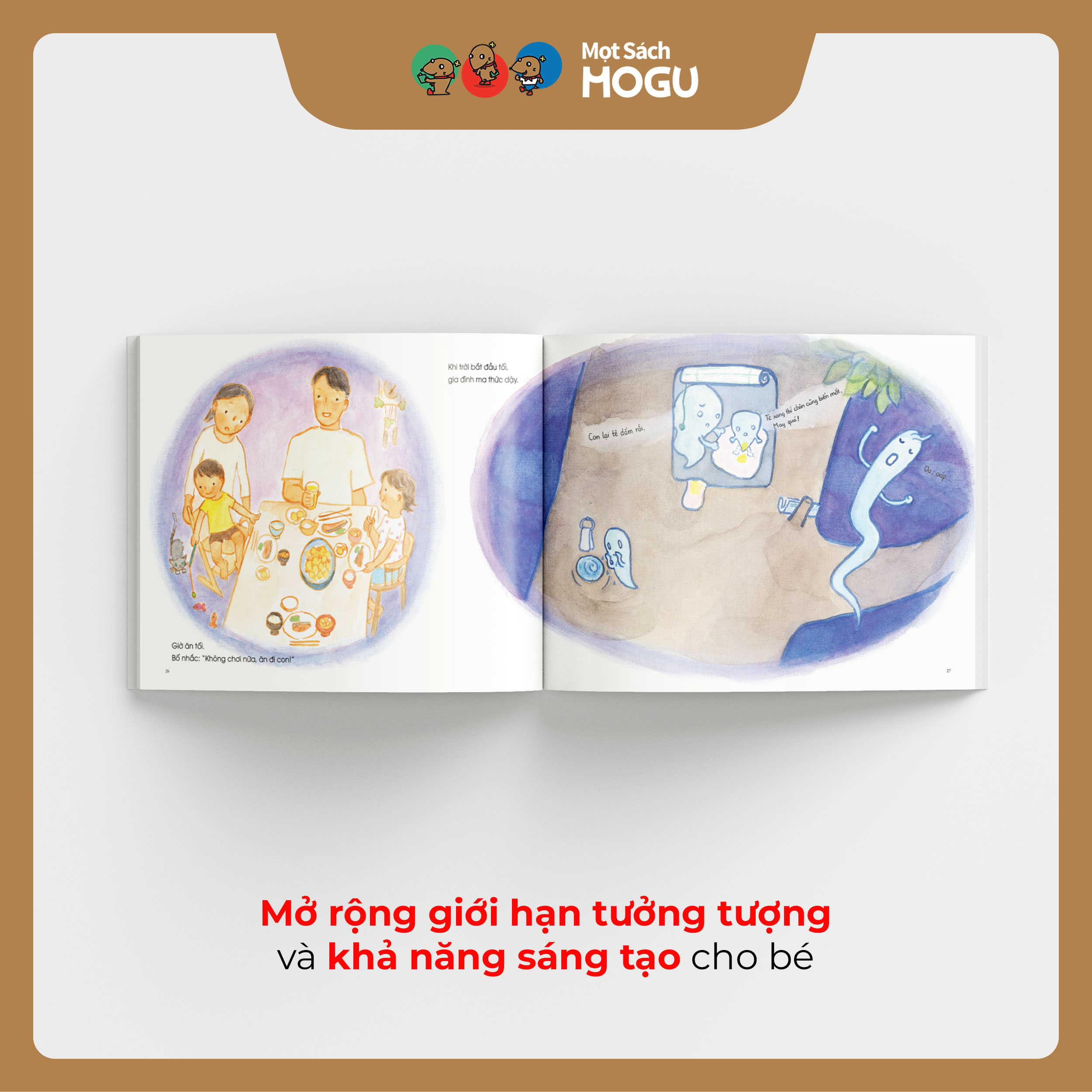 Truyện Ehon bé 3-4-5 tuổi - Một ngày của gia đình ma