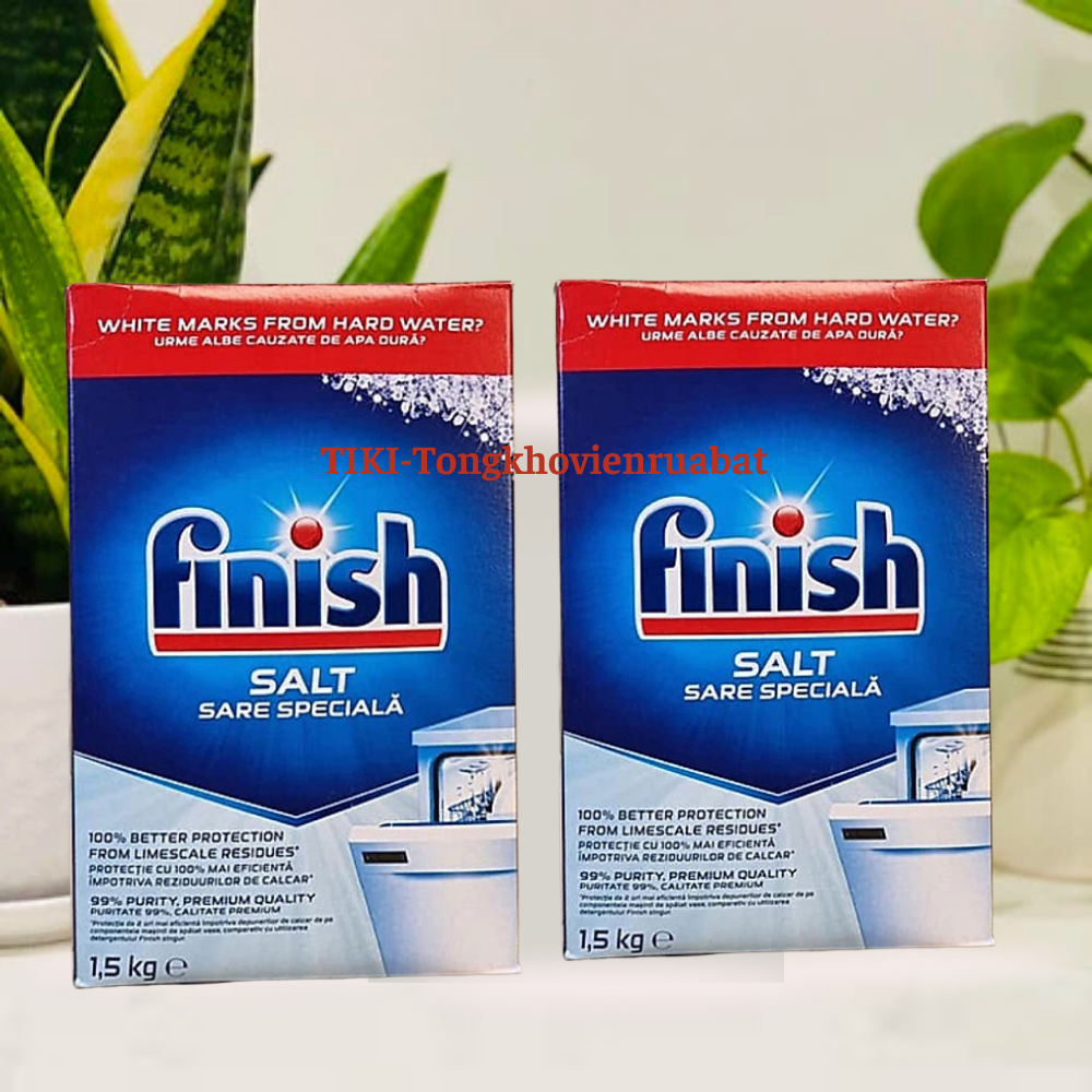 Muối rửa bát Finish 3kg làm mềm nước trong máy rửa bát, muối finish 1.2kg, muối rửa chén finish 1.5kg , muoi rua bat finish salt 3kg