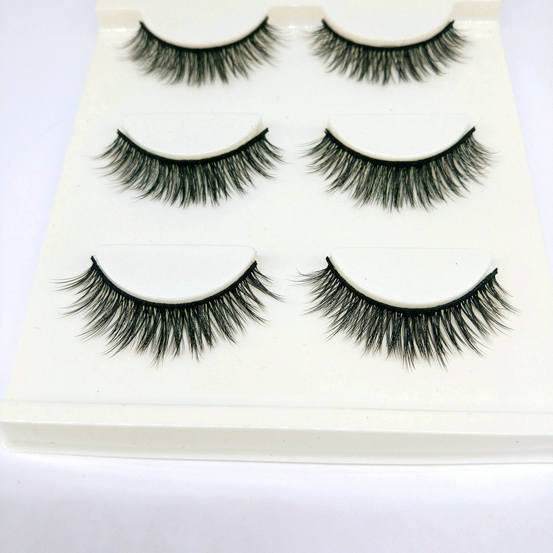 Lông mi giả lông chồn 3 Fashion Eyelashes 3 Faux-Cils 3D 1 bộ 3 cặp