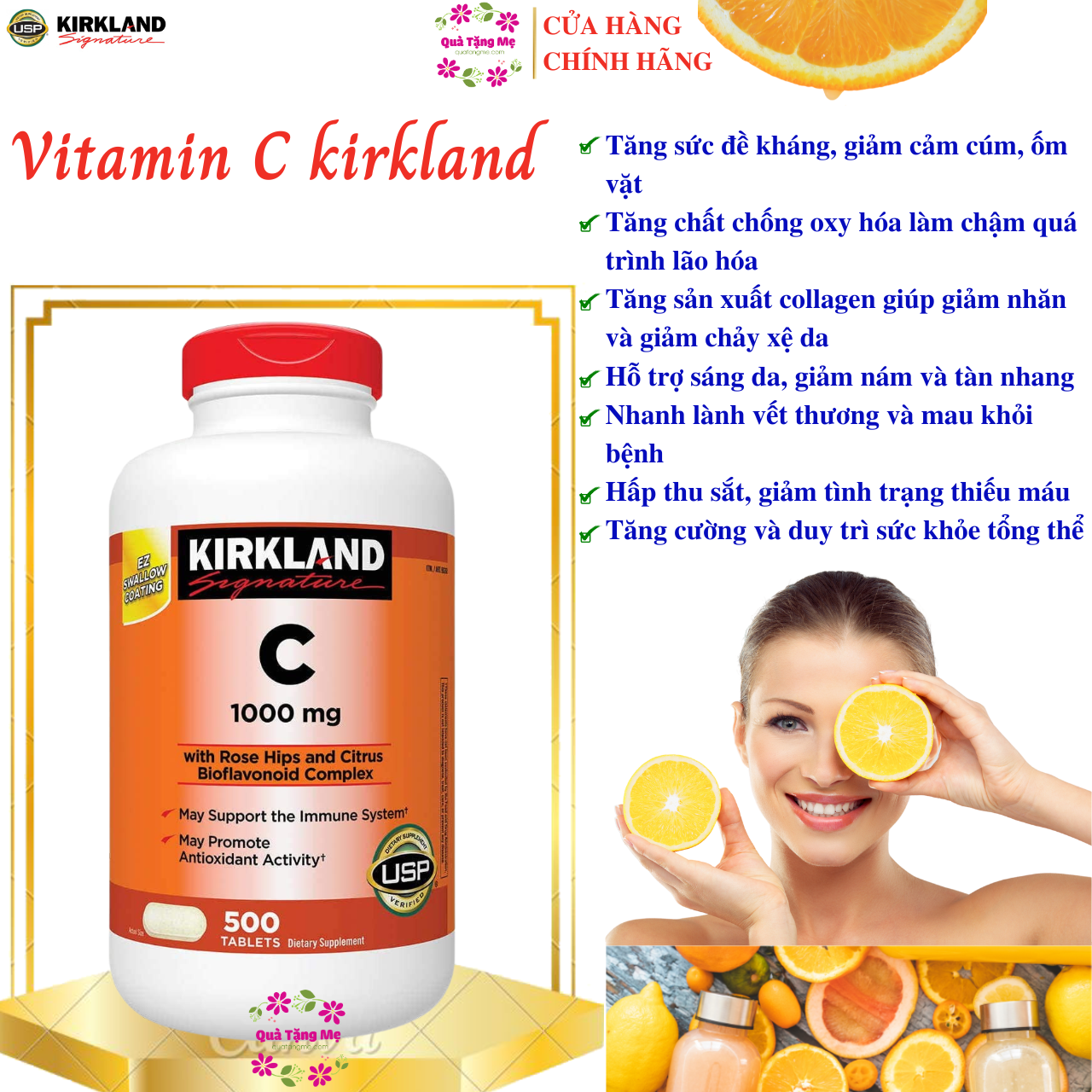 Vitamin C Kirkland Signature Mỹ