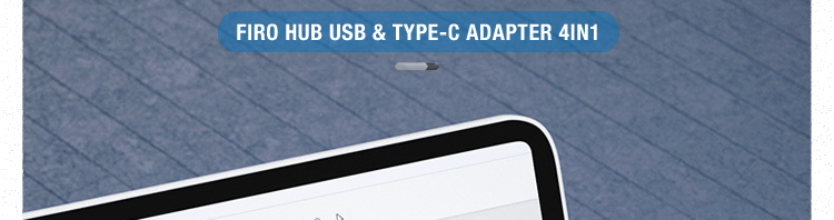 HUB Type C FIRO và HUB USB 3.0 FIRO - Bộ chia USB 1 ra 4 cổng 3.0 - Hub USB 4 Port 3.0 - Hub Chuyển Đổi Cho Laptop, PC - Hàng Chính Hãng FIRO