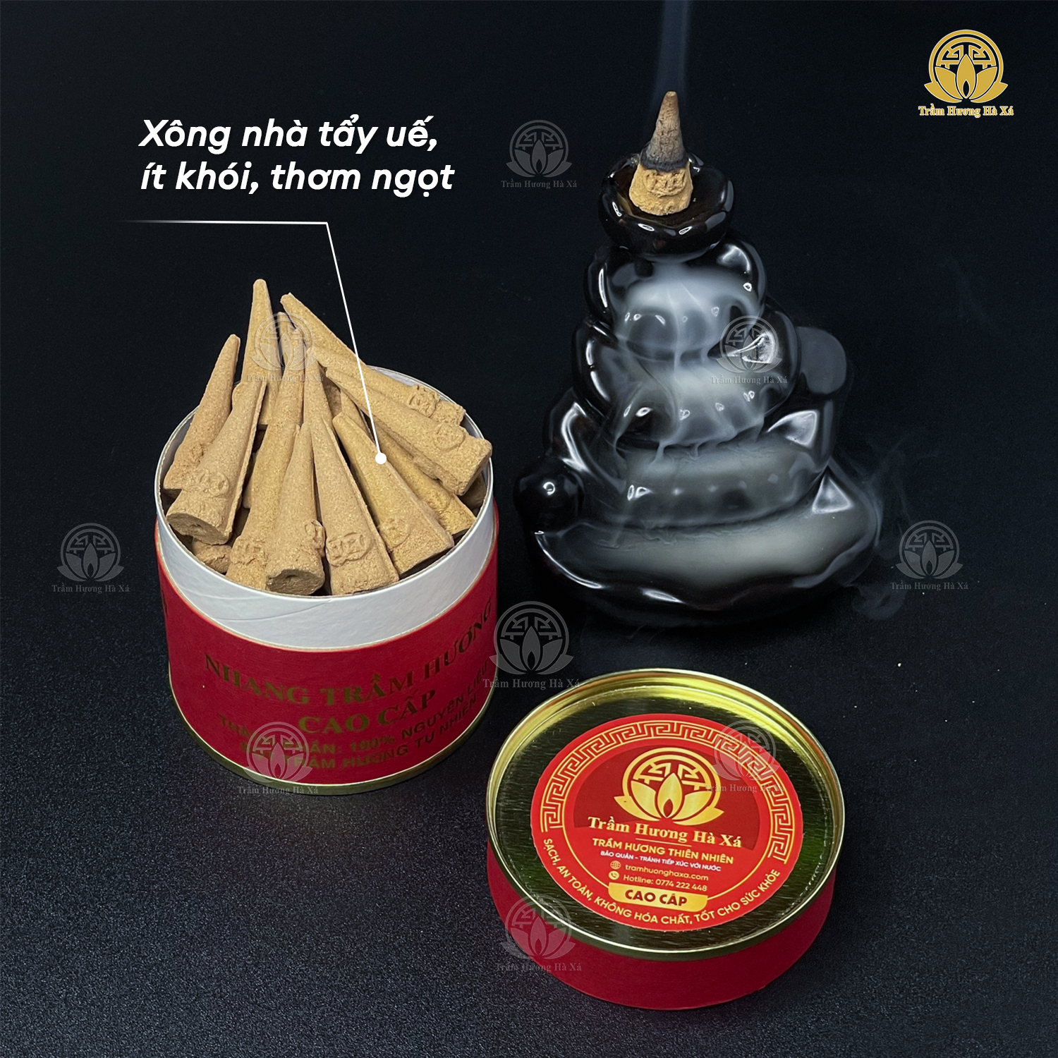Nhang nụ trầm hương đốt xông nhà tẩy uế HÀ XÁ đồ thờ cúng phong thủy, xua đuổi vận xui, thu hút nguồn năng lượng tích cực, thanh lọc không khí, an toàn cho sức khỏe