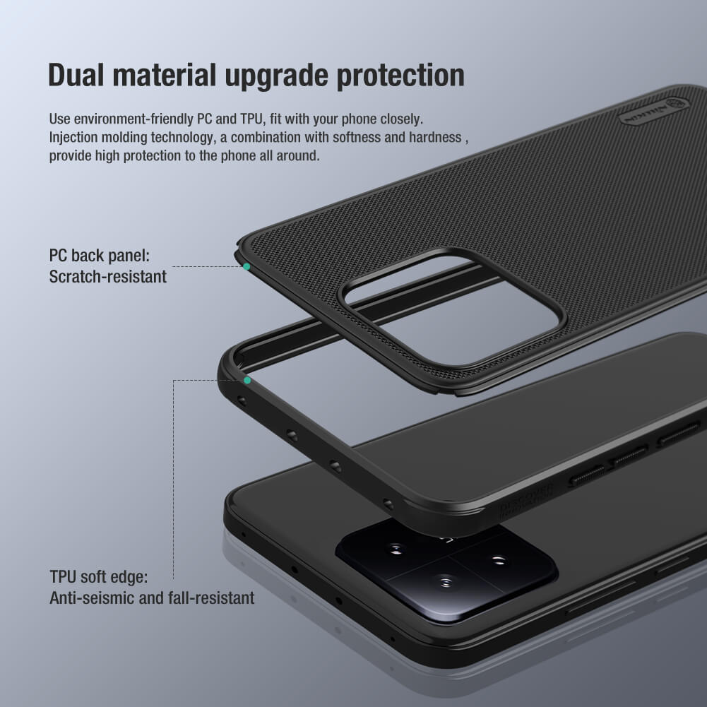 Ốp lưng dành cho Xiaomi 13 - Xiaomi 13 Pro cao cấp Nillkin Frosted Shield Pro - Hàng nhập khẩu