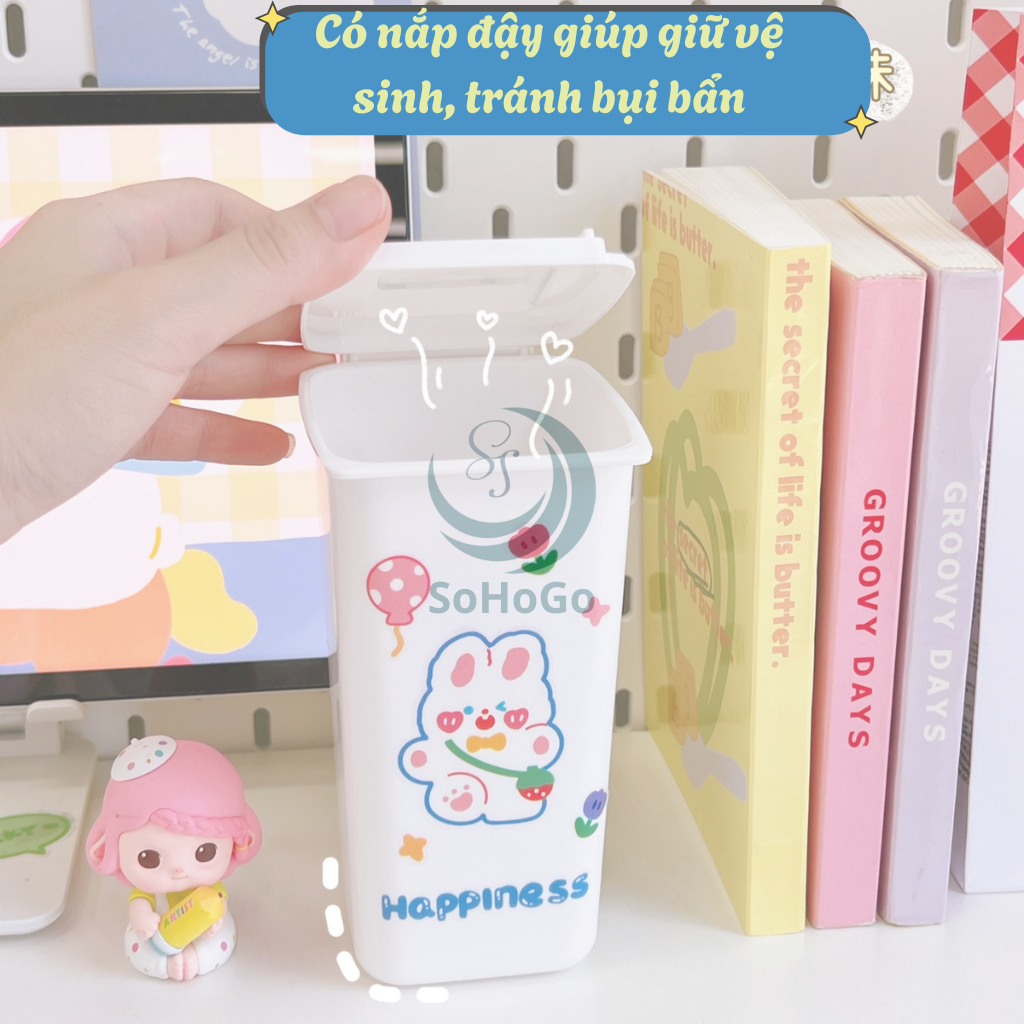 Hộp Đựng Mini Kiểu Thùng Rác Cute -Thùng Rác Mini Trang Trí Đa Năng