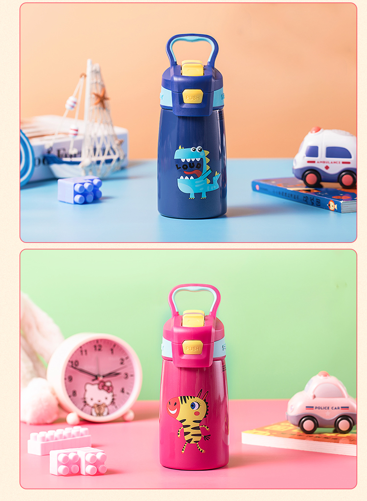 Bình Giữ Nhiệt Có Ống Hút Cho Bé Bangda 350ml