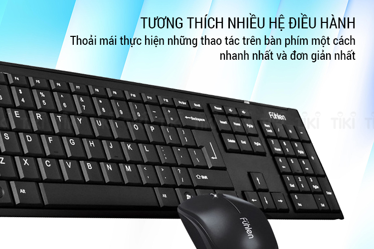 Bộ Bàn Phím Và Chuột Không Dây Fuhlen A120G - Hàng chính hãng