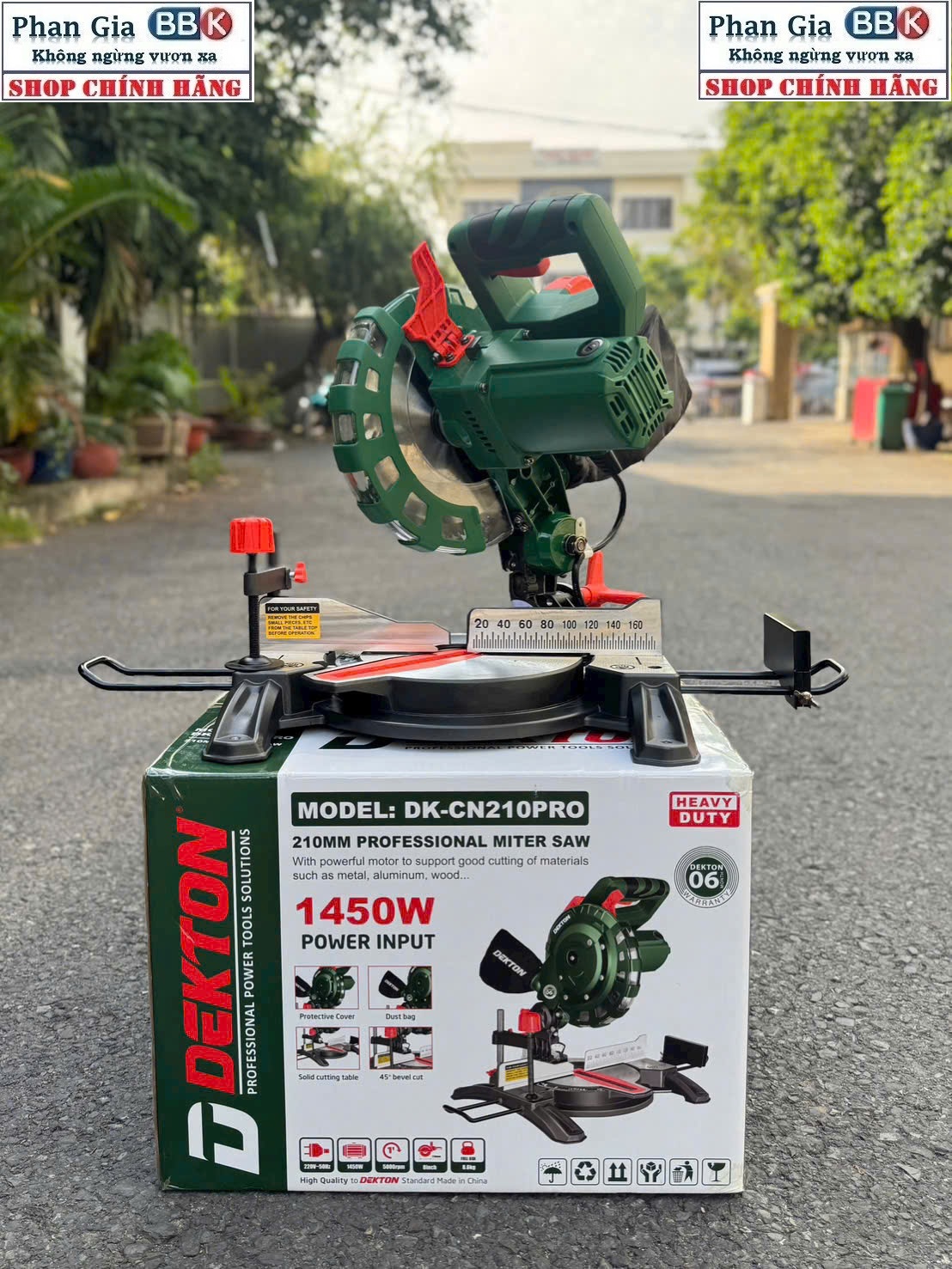 Máy Cắt Nhôm DEKTON DK-CN210PRO – 1450W – Cắt Nghiêng 45° Chính Xác – Tặng Lưỡi Cắt 80R – Bảo Hành 12 Tháng