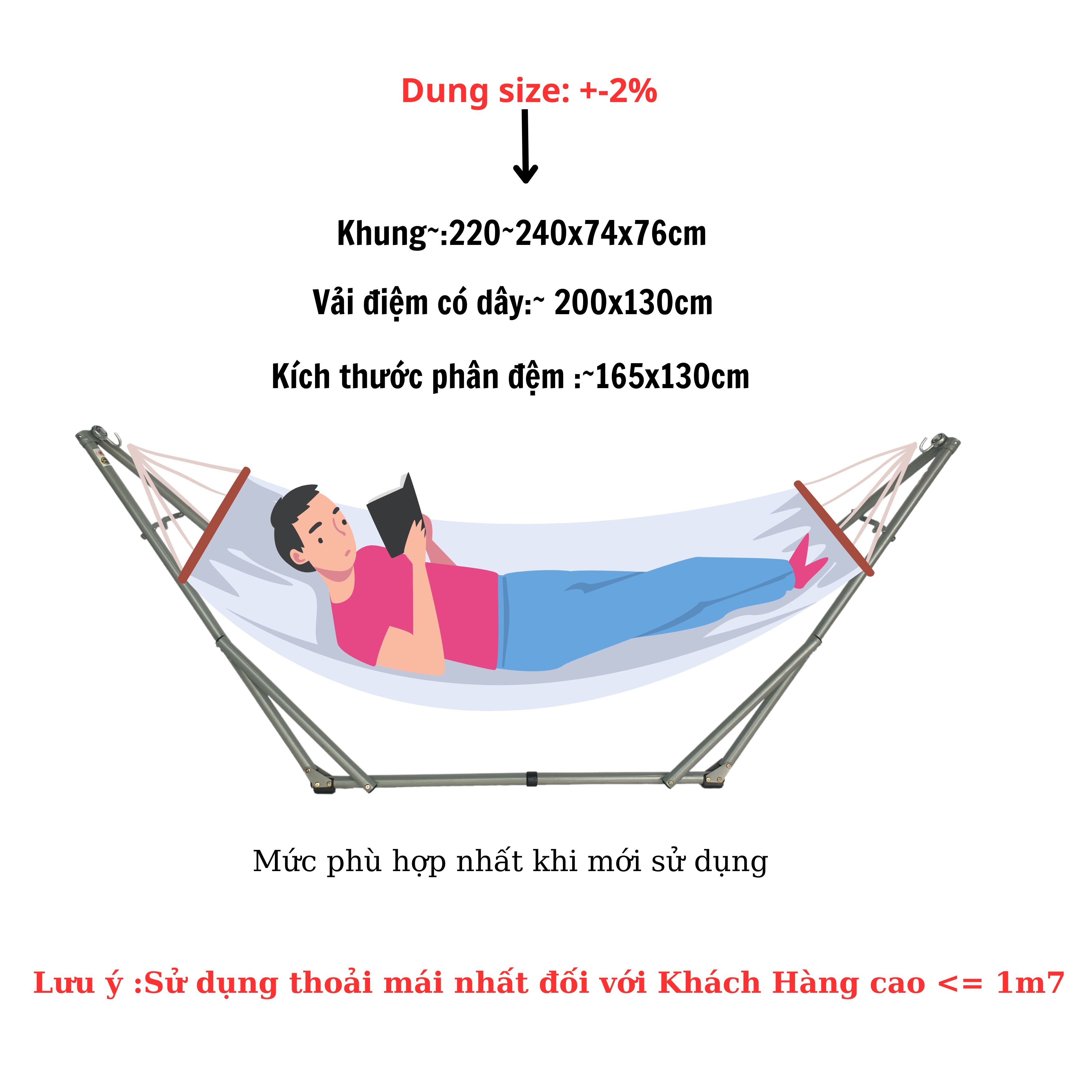 Võng lưới đệm cao cấp Ban Mai