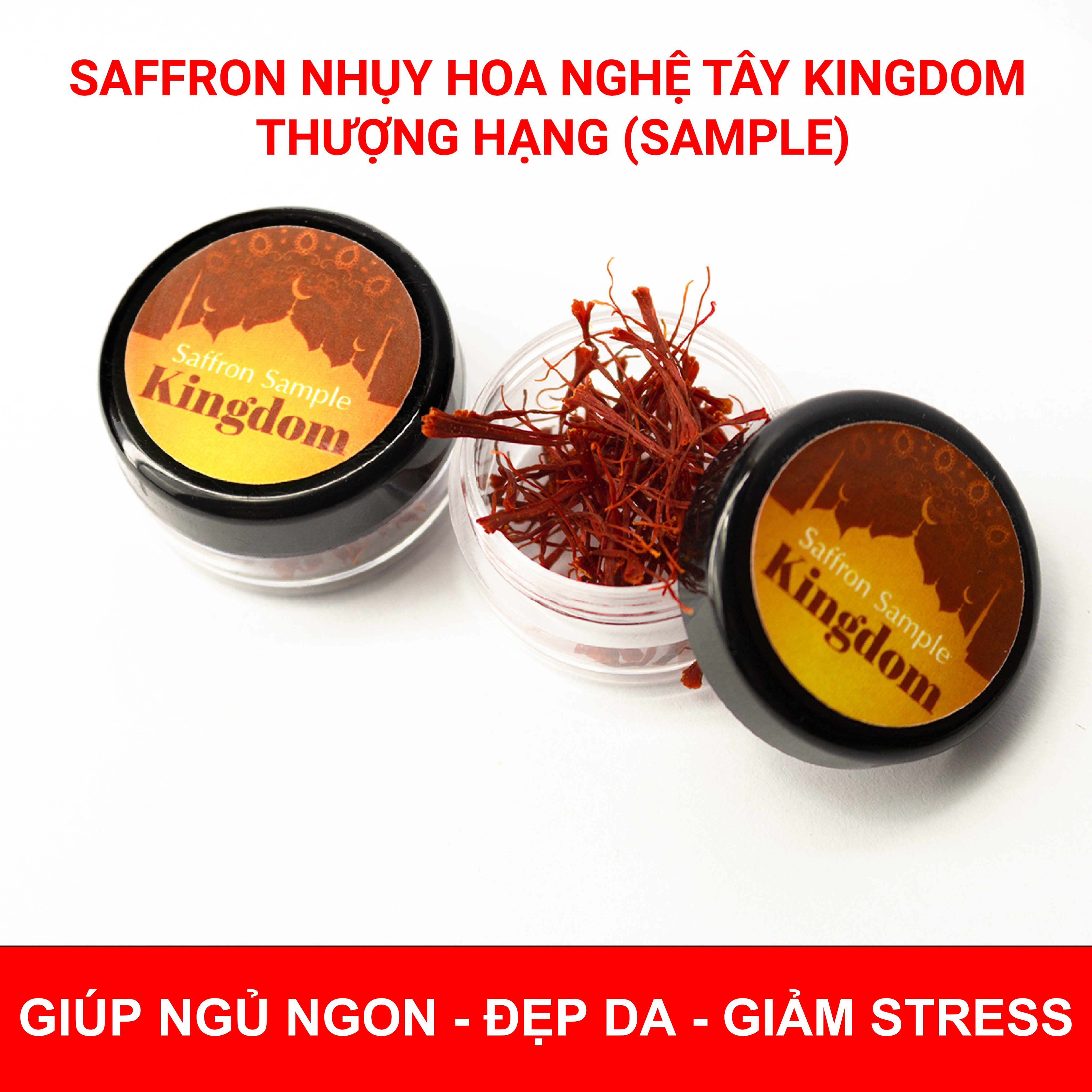 Saffron nhụy hoa nghệ tây Kingdom Iran loại Super Negin thượng hạng hộp 0.1 gram (mẫu thử) 1