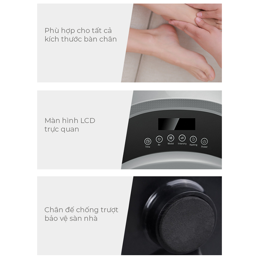 Máy Massage Chân VISPO VP-C21G - Máy Massage Lòng Bàn Chân, Mu Bàn Chân Công Nghê Hiện Đại, Xoa Bóp, Trườm Ấm Thư Giãn, giải tỏa Căng Thằng Mệt Mỏi
