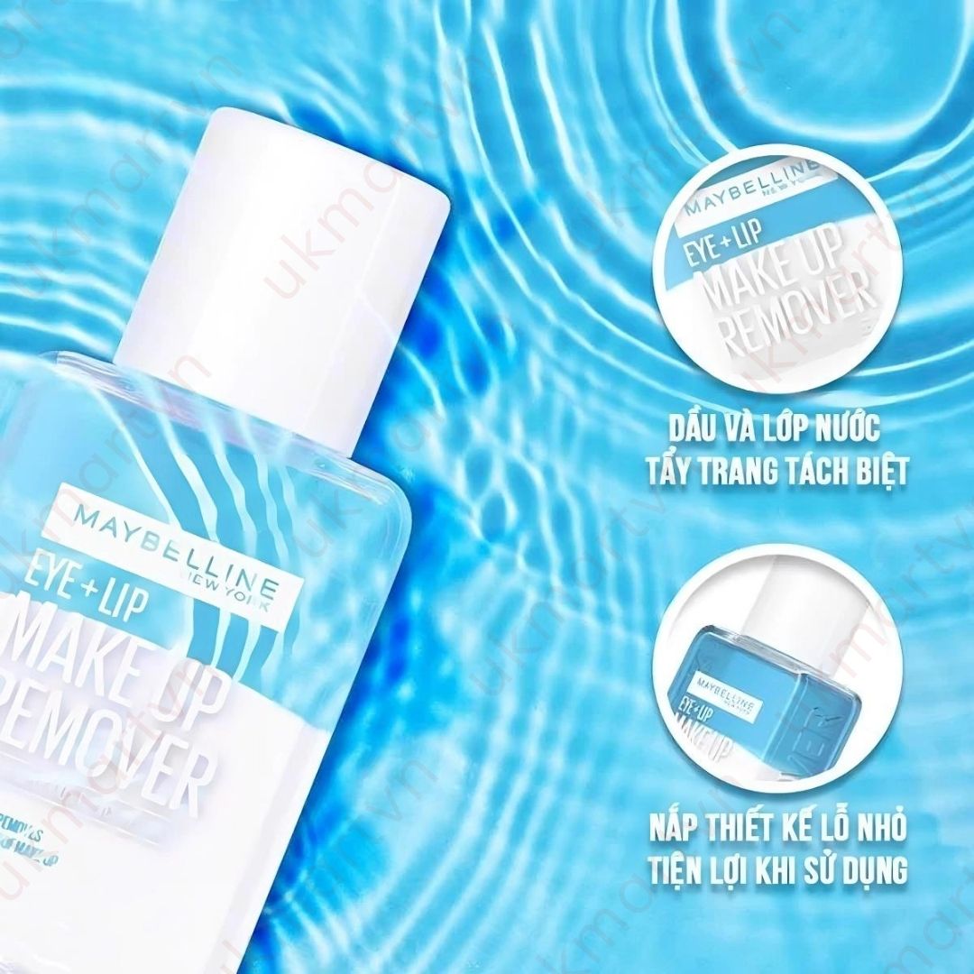 Tẩy Trang Mắt Môi Chuyên Dụng Maybelline New York Eye & Lip Makeup Remover 40ml