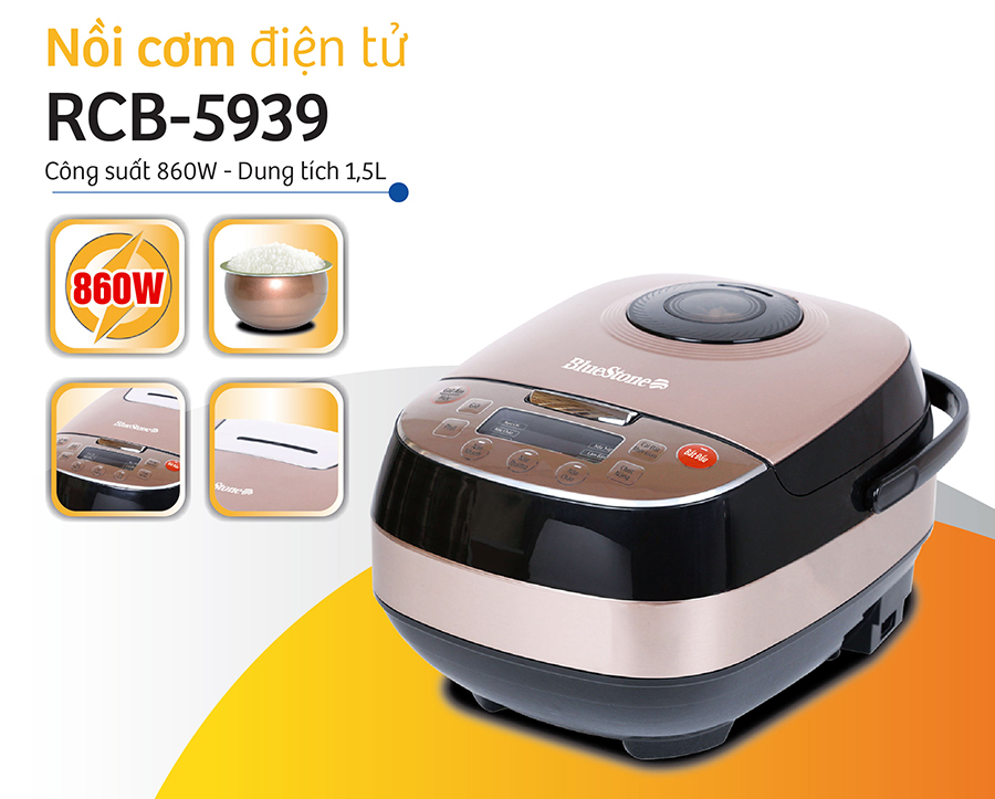 Nồi Cơm Điện Tử Bluestone RCB-5939 (1.5L)