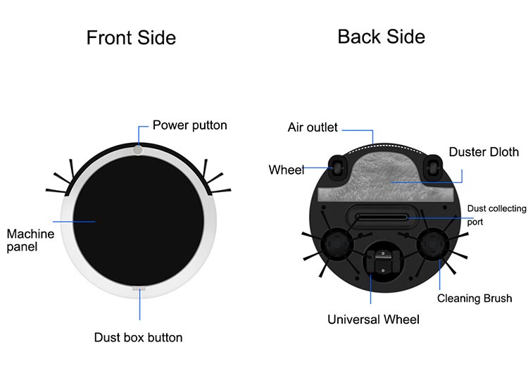 Household Rechargeable Smart Vacuum Cleaner Movable Floor Sweeper Cleaning Tool Intelligent Automatic Sweeping Robot