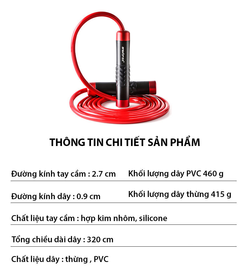 Dây nhảy thể lực CLEACCO trọng lượng nặng 400g , tay cầm kim loại đầm tay ( dùng trong Boxing, Muay Thai ) giúp  đốt cháy calo nhanh  + tặng kèm túi vải BORO SPORT