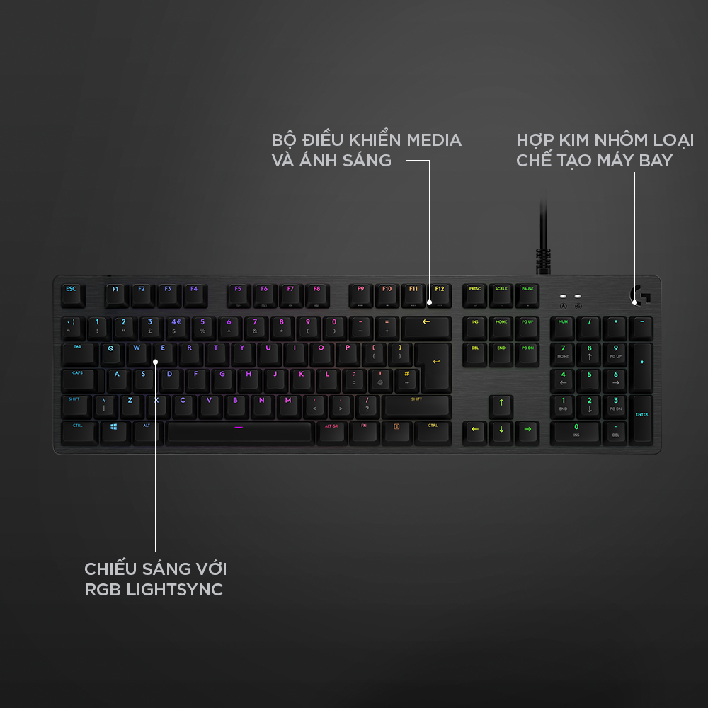 Bàn phím game cơ học Logitech G512 - Hàng chính hãng