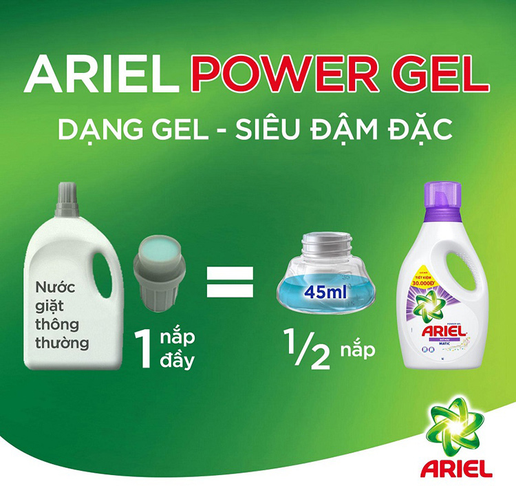 Nước Giặt Ariel Giữ Màu Dạng Chai (2.4Kg)