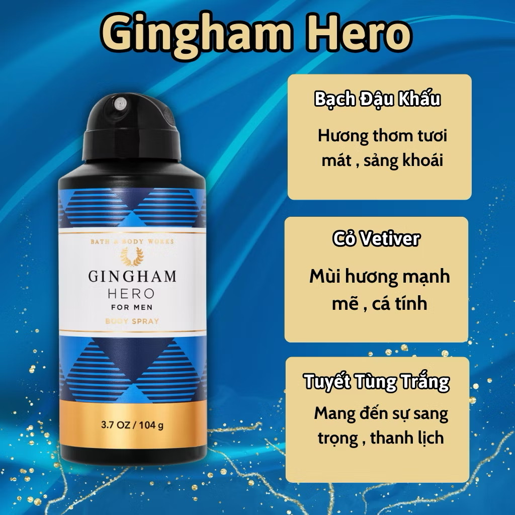 Body Mist Nam Bath And Body Work 104g - Body Spray Nam - Body Mist Nam Chính Hãng