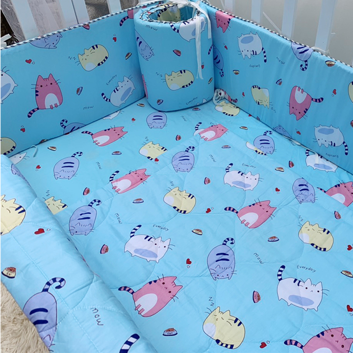 Cũi cho bé - Combo cũi sơn Trắng Hồng