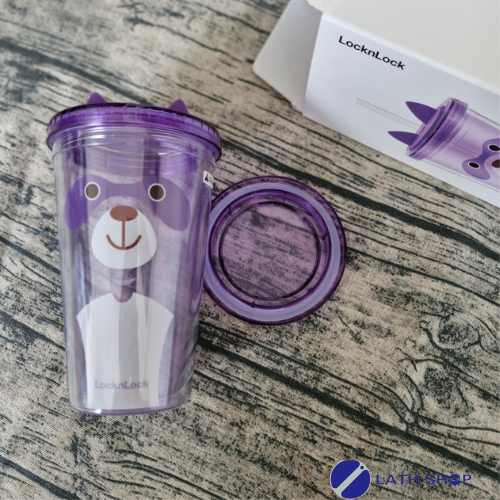 Ly nhựa 2 lớp LocknLock Animal 520ml