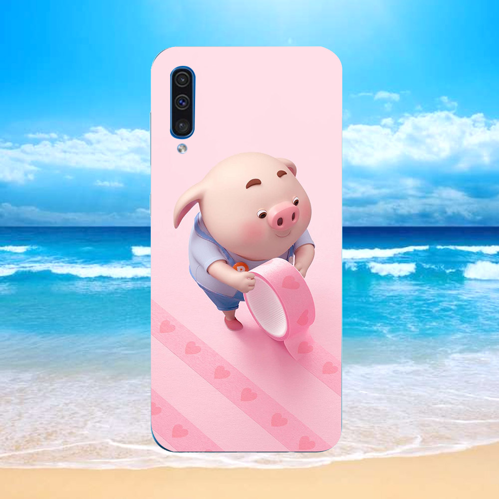 Ốp lưng cứng viền dẻo dành cho điện thoại Samsung Galaxy A9 / A9Pro - Heo Dễ Thương MS HDTDD088