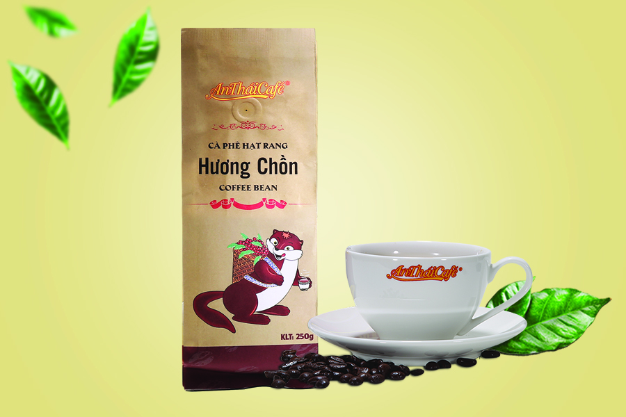 cà phê hạt rang antháicafé túi hương chồn - 250g 1