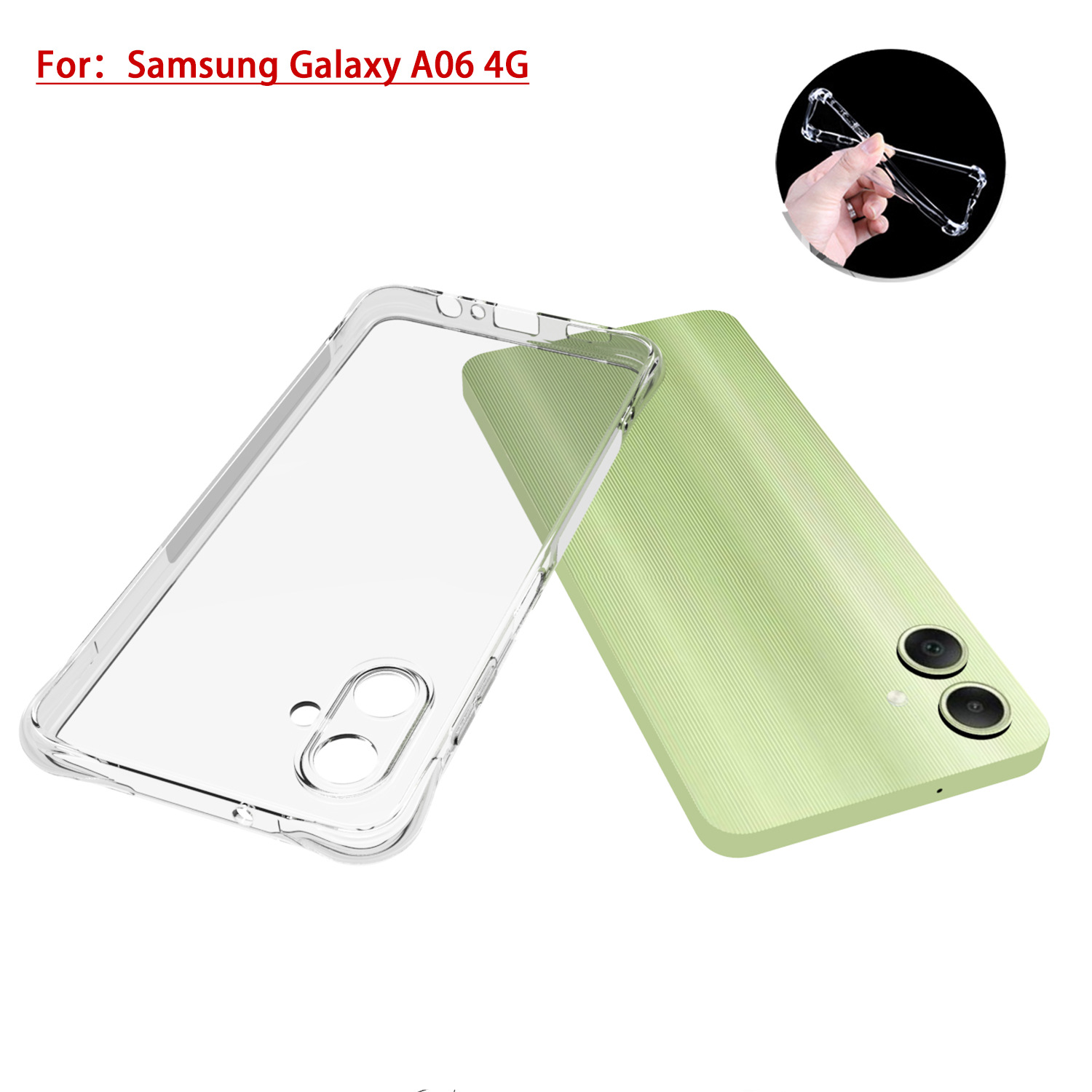 Ốp lưng cho SamSung Galaxy A06 trong suốt chống sốc bảo vệ camera sau - Hàng chính hãng