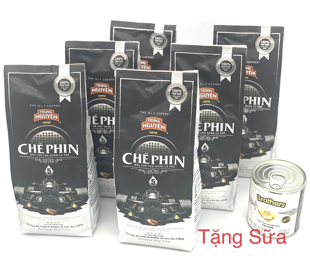 Cà phê Chế phin 5 Trung Nguyên tặng 01Lon Sữa