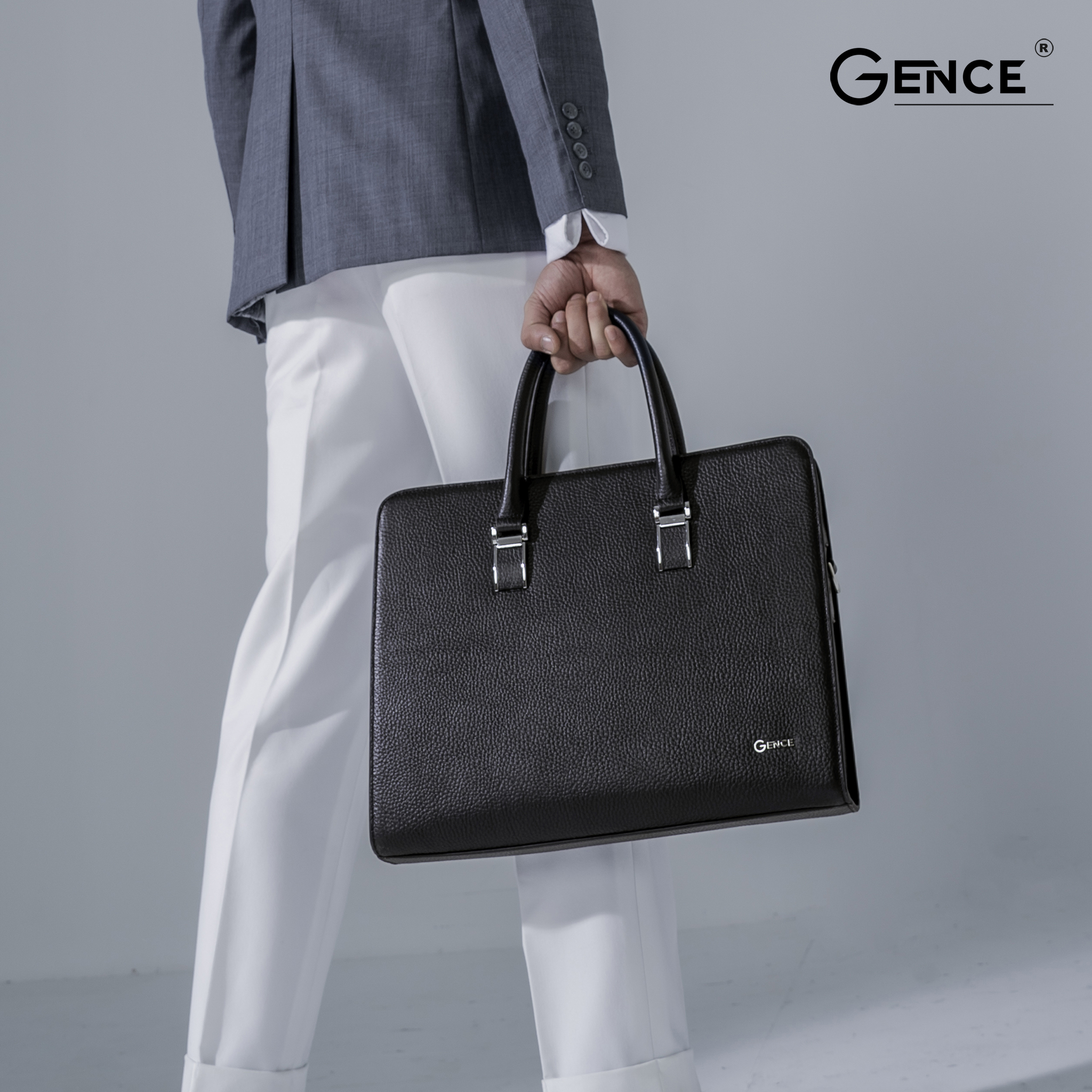 Túi Xách Nam Công Sở Gence Da Bò Cao Cấp CTS12 Khóa Số