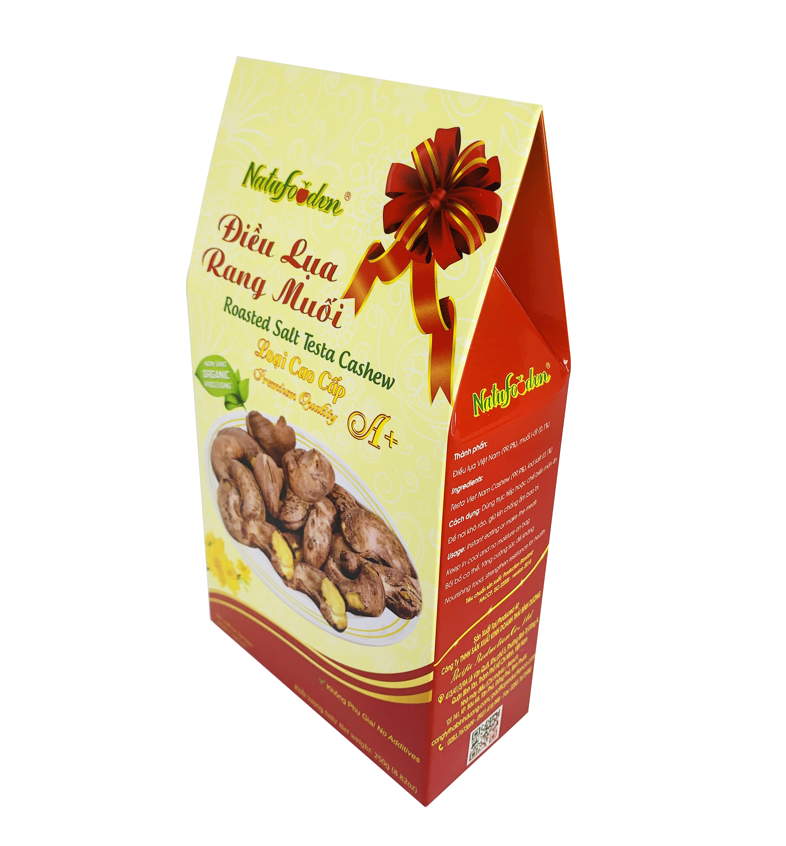 Túi 250g | Hạt Điều Lụa Rang Muối Cao Cấp A+ Giòn Ngon | Natufoodvn