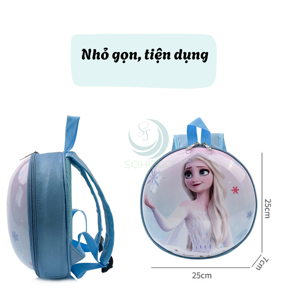 Balo in hình nhân vật Elsa trong phim Frozen, thiết kế dễ thương, nhiều màu sắc, phù hợp cho bé đi học hoặc đi chơi Balo Cho Bé Mầm Non, Cặp Cho Bé Mẫu Giáo Dễ Thương Cho Bé 1-5 Tuổi