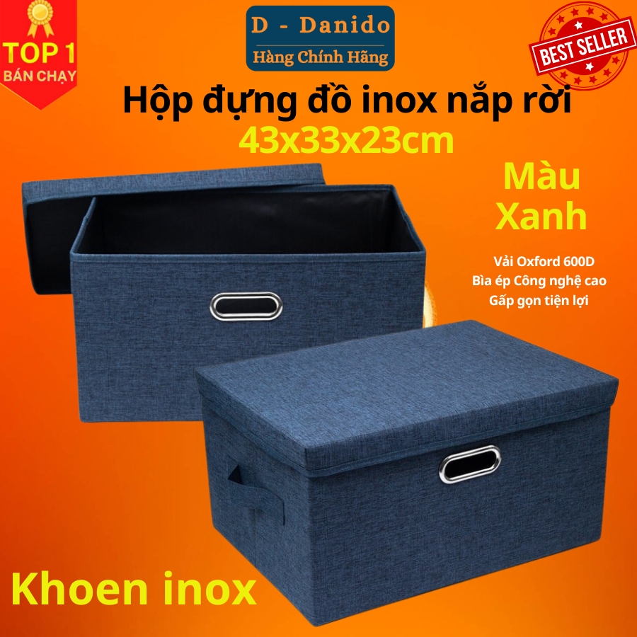 Hộp vải đựng đồ đa năng có nắp TD3a và TD3b – Túi vải Thụy Điển có nắp rời 34L sang trọng vải Oxford chính hãng