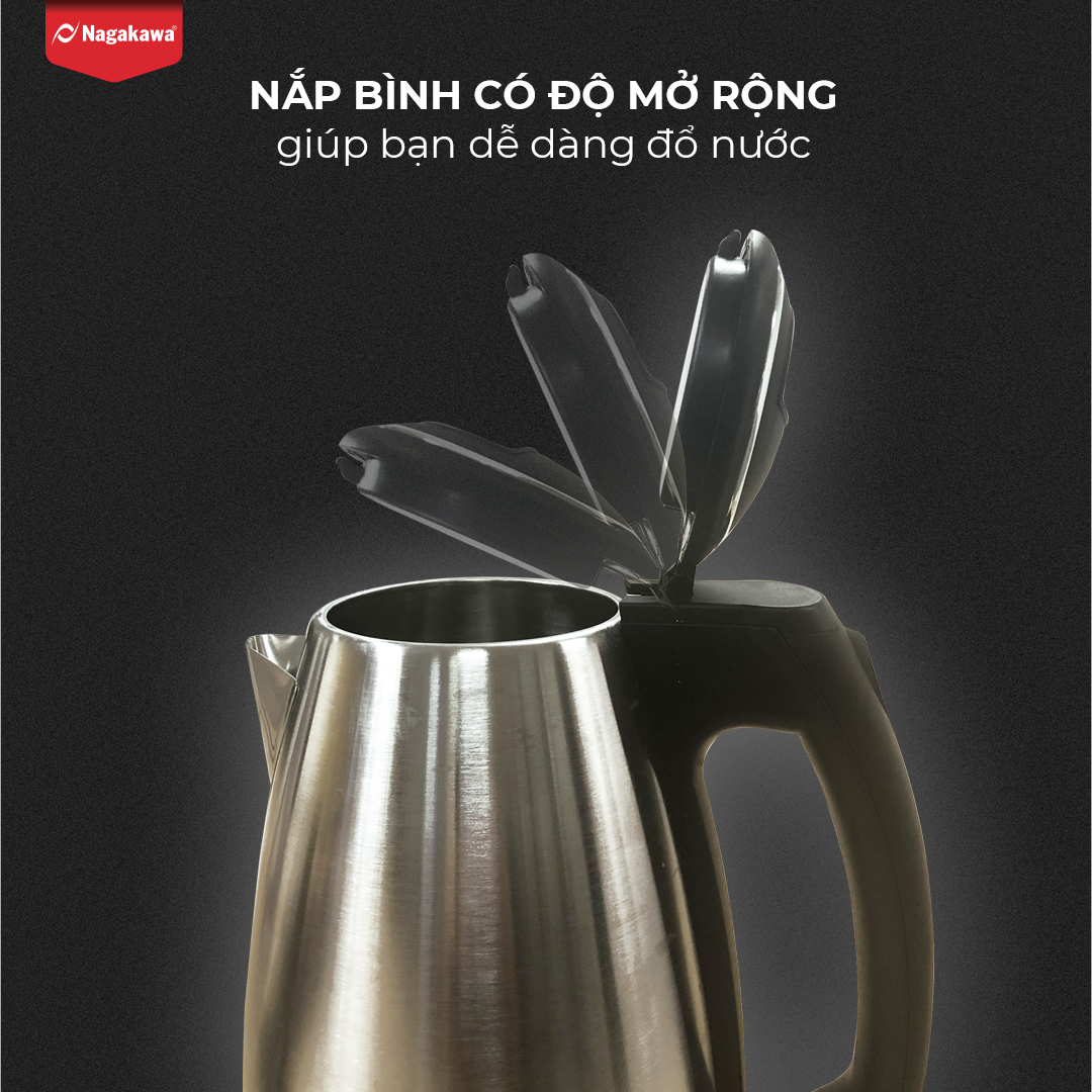 Ấm Siêu Tốc Nagakawa NAG0312 (1.8 Lít) - Hàng Chính Hãng
