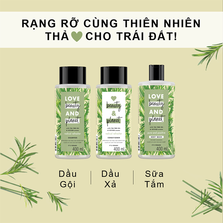 Dầu Xả Detox Tóc Love Beauty And Planet Radical Refresher 400ml Dầu Xả Detox Tóc Love Beauty And Planet Radical Refresher 400ml