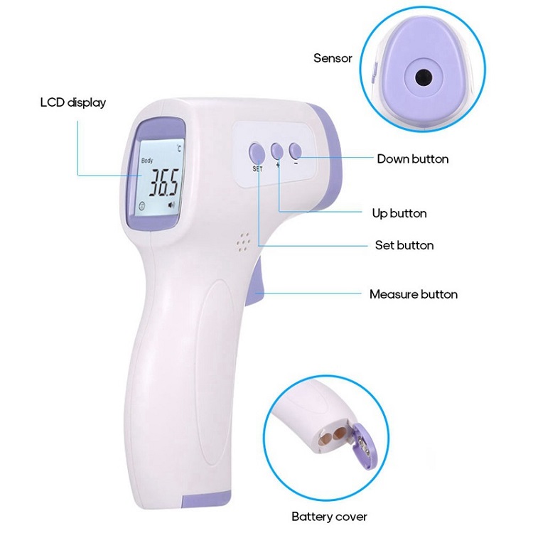 nhiệt kế đo nhiệt độ chỉ trong 1 giây là có kết quả đo, không tiếp xúc với cơ thể, bảo đảm vệ sinh., đo nhiệt độ sữa cho bé, nước tắm và nhiệt độ phòng 4