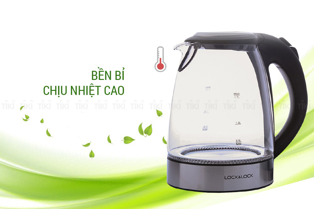 Ấm Điện Đun Nước Thủy Tinh Lock&Lock EJK317BLK (1.7L)