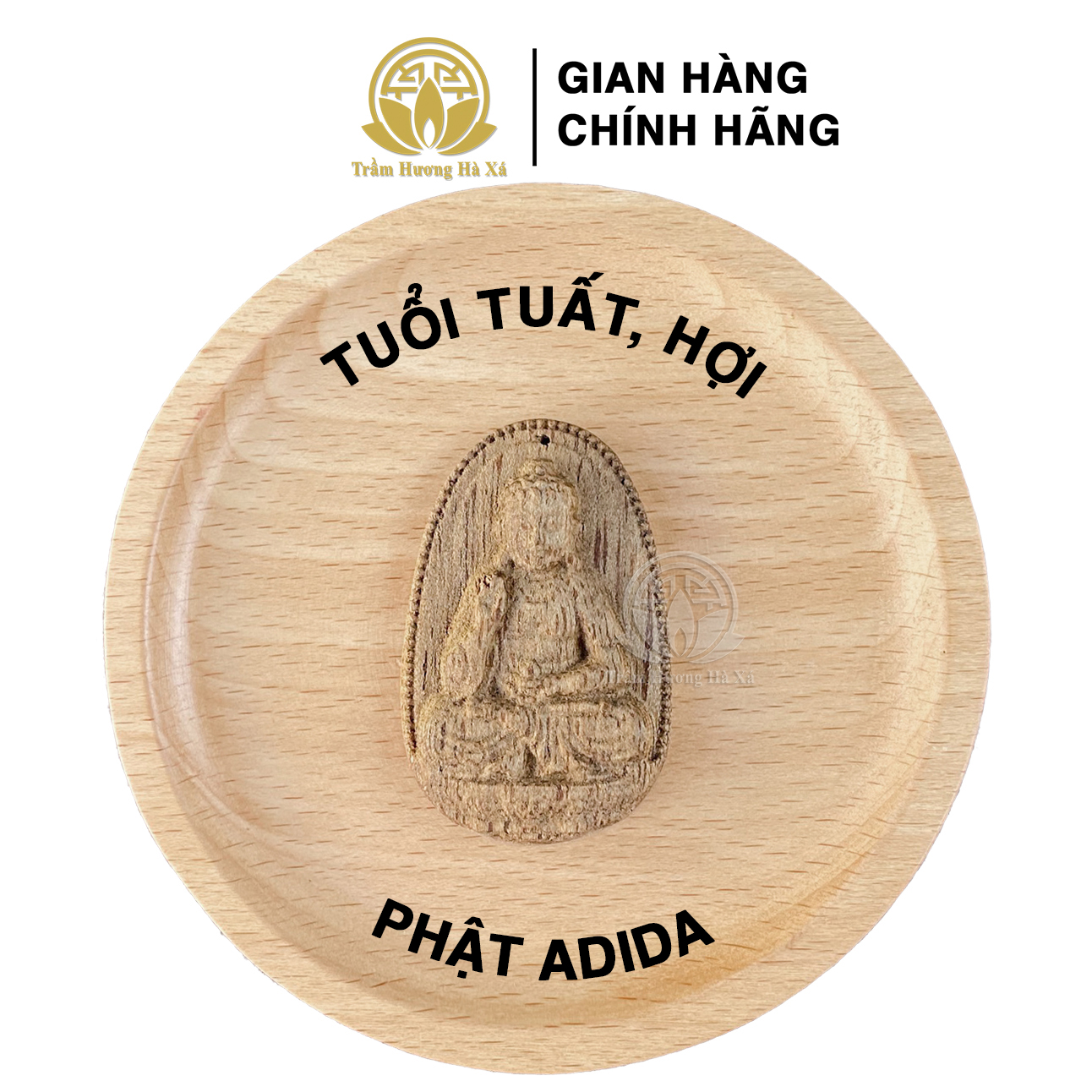 Mặt phật bản mệnh đeo cổ phong thủy trầm hương