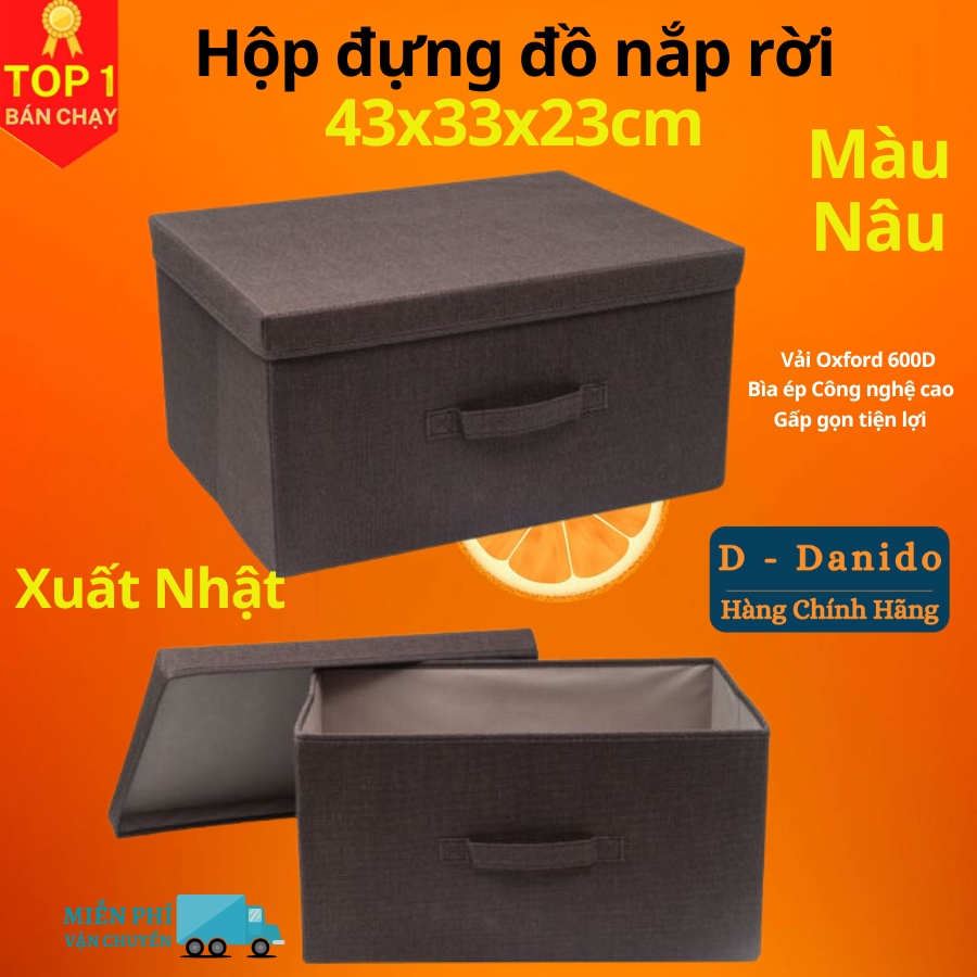 Hộp vải đựng đồ đa năng có nắp TD3a và TD3b – Túi vải Thụy Điển có nắp rời 34L sang trọng vải Oxford chính hãng