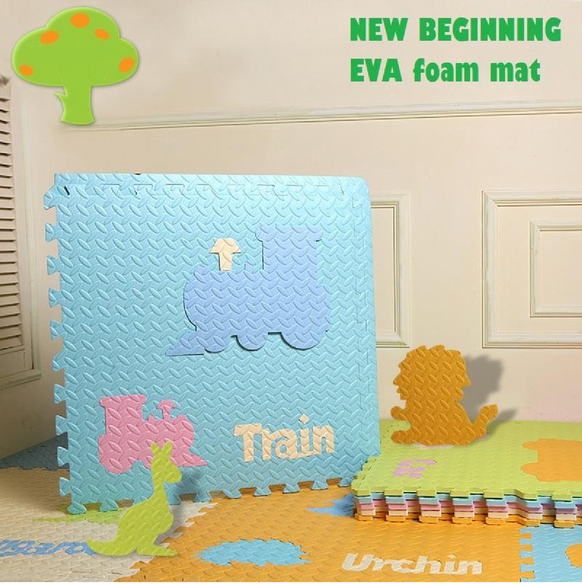 Tấm thảm chơi xếp hình EVA xếp hình lồng vào nhau thân thiện với môi trường dành cho trẻ em để tập bò.