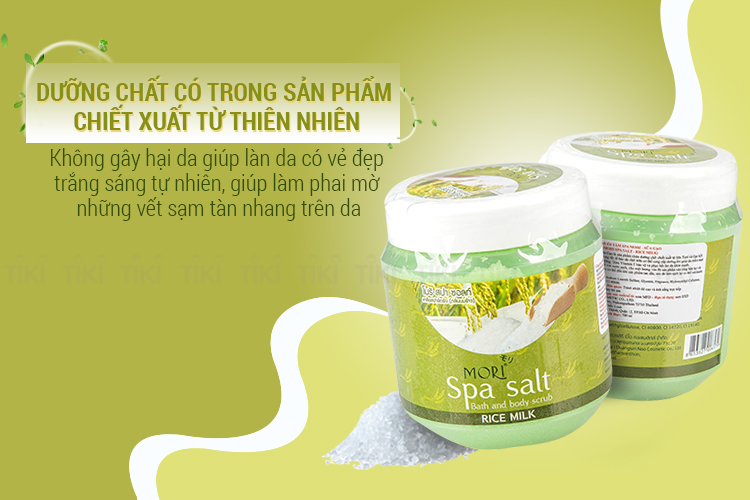 Muối Tắm Spa Mori Sữa Gạo Mori Spa Salt - Rice Milk (700ml)
