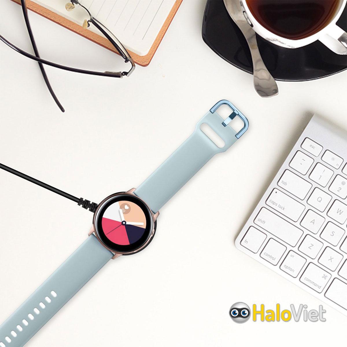 Dây cáp sạc nhanh cho Samsung Galaxy Watch 3 / 4 / 5 / 5 Pro / 6 / 6 Classic / 7 / Fe / Ultra / Active 1 / 2 - Hàng Nhập Khẩu