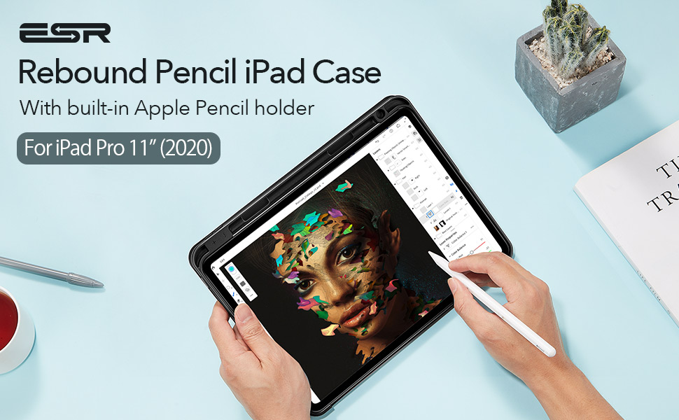 Bao Da / Case ESR Rebound Pencil Dành Cho iPad Pro 11 inch và 12.9 inch 2020 - Hàng Chính Hãng 