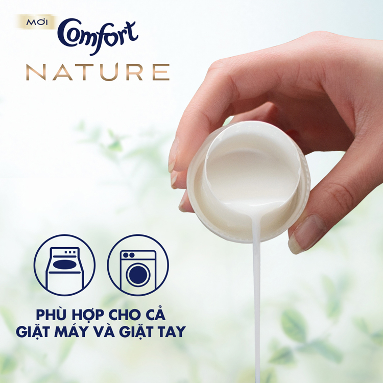 Combo 2 Túi Nước Xả Vải Comfort Thiên Nhiên Thanh Lọc Khử Mùi 1,6L