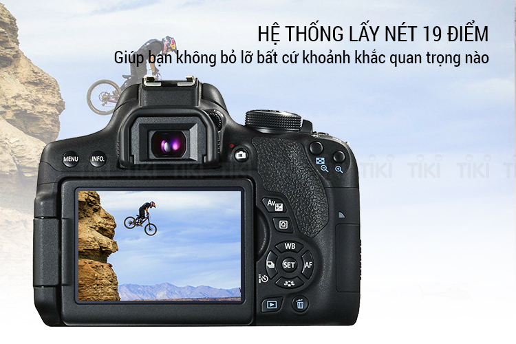 Combo Máy ảnh Canon 750D kit 18-55mm STM - Hàng Chính Hãng + Thẻ 16GB + Túi