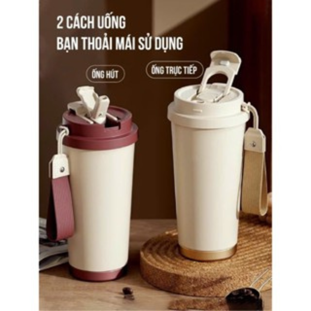 Ly Giữ Nhiệt Có Ống Hút Inox 316 FG Good Finish | Bình Giữ Nhiệt Dung Tích 450ml Giữ Nhiệt 6 Giờ
