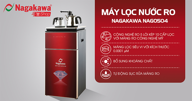 Máy Lọc Nước Đa Năng RO Nagakawa NAG0504 - Hàng Chính Hãng