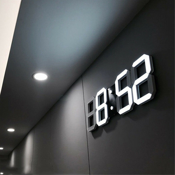 Đồng hồ LED 3D Smart Clock treo tường, để bàn. Đồng hồ kĩ thuật số, Đồng hồ đèn led thông minh RET021 1