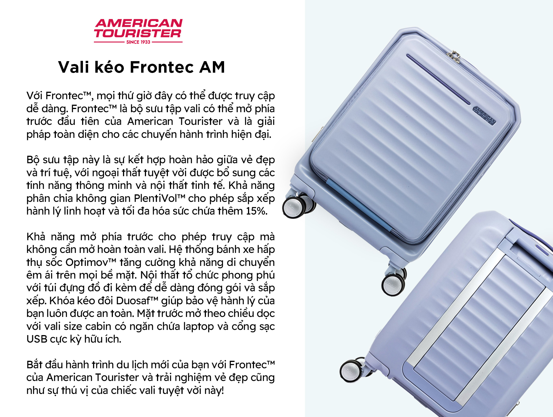 Vali kéo American Tourister Frontec Spinner